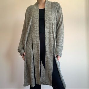 Cozy Grey Knit Relaxed Fit Duster Sweater